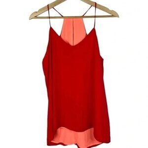 Express Barcelona Red & Coral Reversible Cami Tank Top XS NWOT 🦋